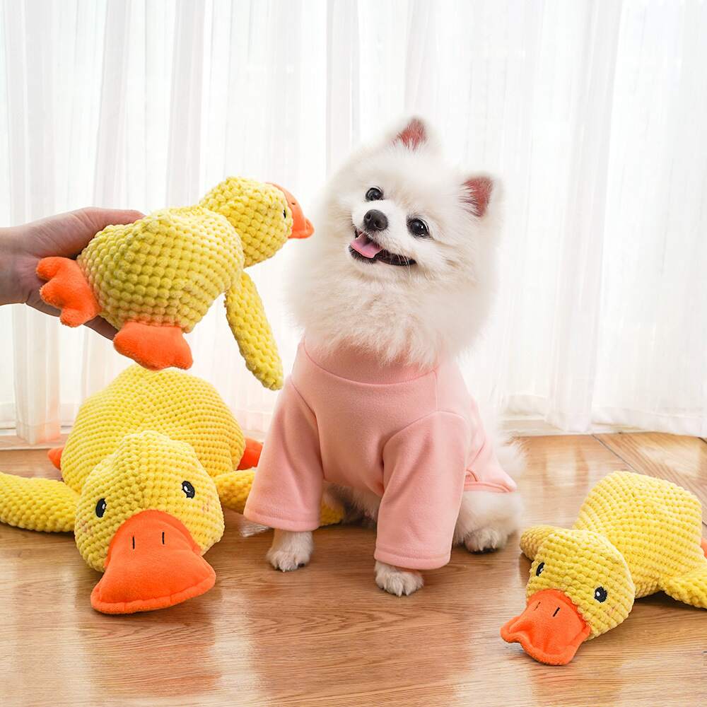 PatiMood Sarı Ördek Köpek Oyuncağı – Yumuşak Peluş & Sakinleştirici.
